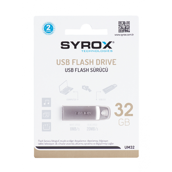SYROX 32 Gb Metal 2 USB Bellek