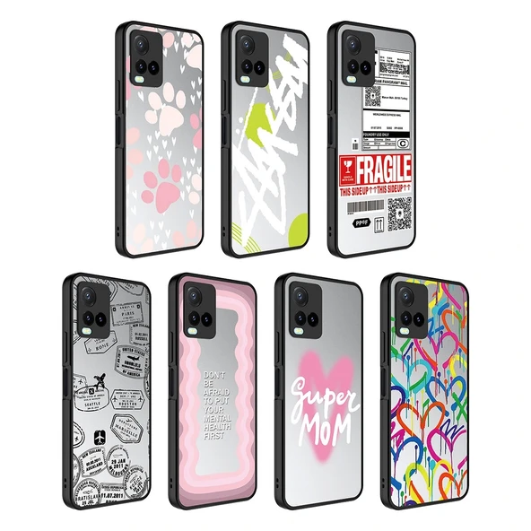 Vivo Y33S Kılıf Aynalı Desenli Kamera Korumalı Parlak Mirror Kapak - Resim 2