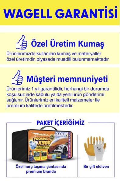 PROWAG Porsche Macan DOLU VE GÜNEŞ KORUMALI X900 Araba Brandası - Oto Çadır Örtü - 8