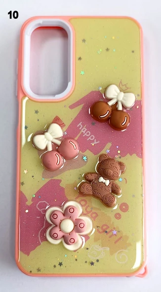 Samsung Galaxy A54 Uyumlu Kabartmalı Süslü Kamera Korumalı Lüks Kılıf - Resim 10