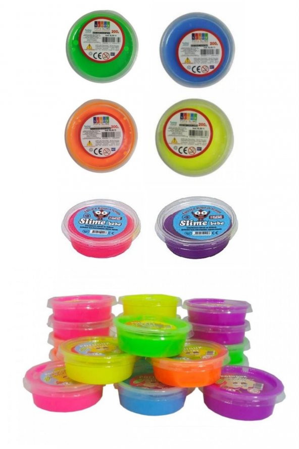 Pofuduk Slime 6 lı MİNİ Slaym Oyun Hamuru Slaym Stres Topu - 2