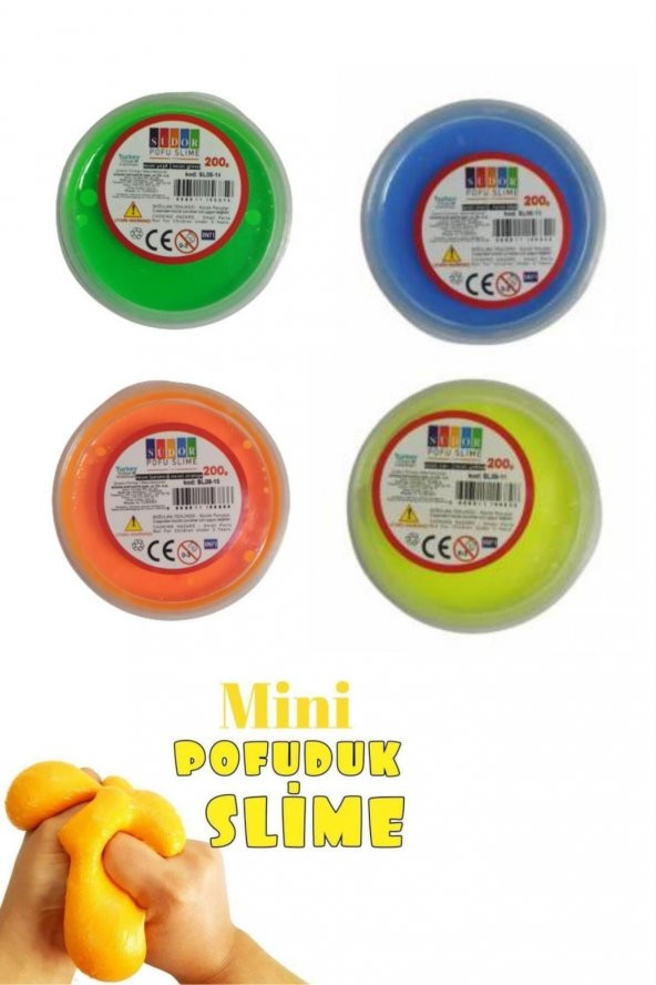 Pofuduk Slime 6 lı MİNİ Slaym Oyun Hamuru Slaym Stres Topu - 3