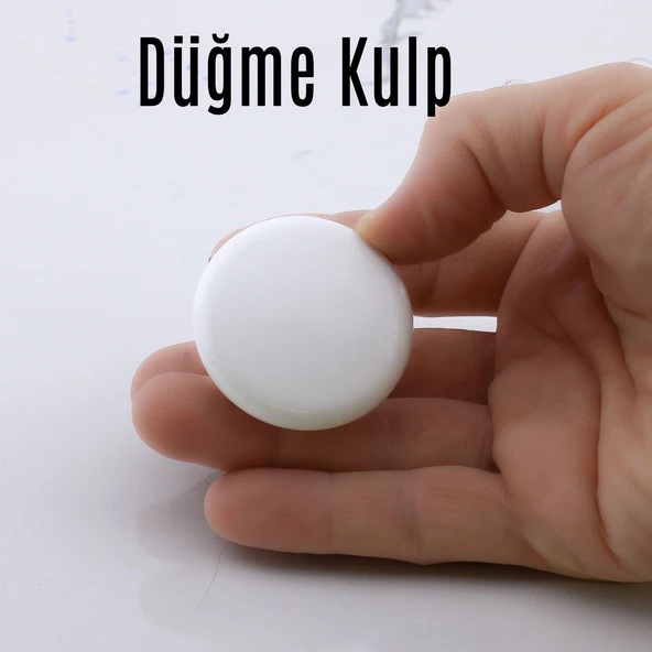 Bohem Beyaz Mantar Kulp Düğme 1 ADET Çekmece Mutfak Mobilya Dolabı Dolap Kulpu Kulbu Plastik Kulp - 2