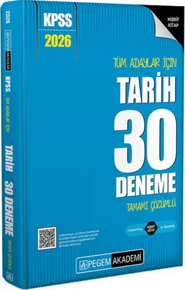 2026 KPSS Tüm Adaylar İçin Tarih 30 Deneme Tamamı Çözümlü Pegem Yayınları