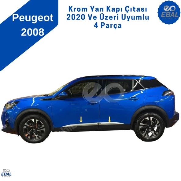 Peugeot 2008 Krom Yan Kapı Çıtası 4 Parça 2020 Üzeri P.Çelik ürün görseli