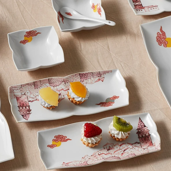 Karaca Sevda 32 Parça 6 Kişilik Kare Kahvaltı Takımı - 2