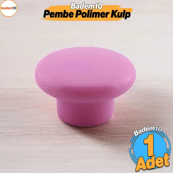 Bohem Pembe Mantar Kulp Düğme 1 ADET Çekmece Mutfak Mobilya Dolabı Dolap Kulpu Kulbu Plastik Kulp
