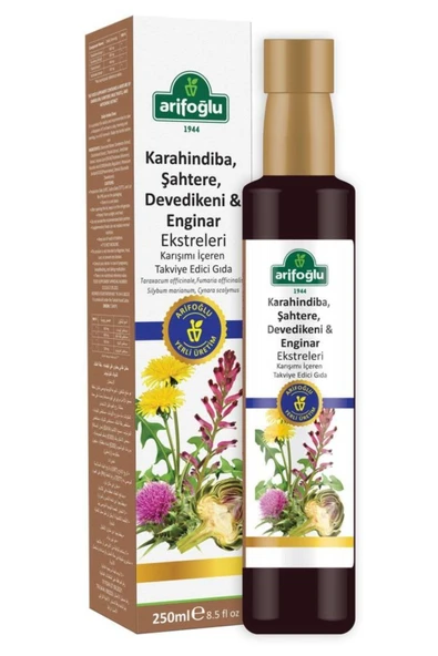 Karahindiba Şahtere Devedikeni Enginar Ekstresi - Ekstrakt 250ml