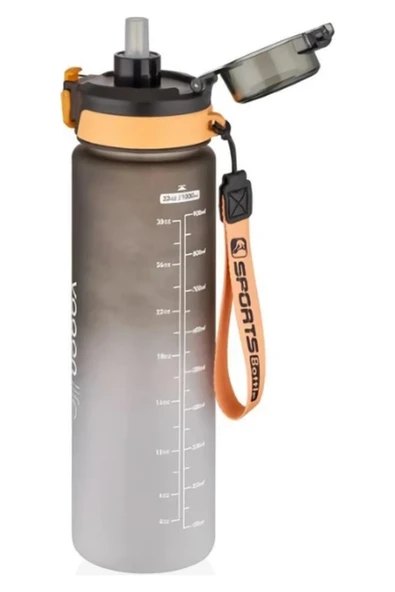 pipetli askılı 1000 ml suluk vagon plastic bottle matara 1 litre - 8