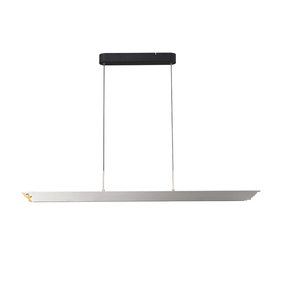 Apliqa Late Gri Sıralı Yemek Masası Üstü 30 Watt Modern Sarkıt Salon Led Avize - Resim 4