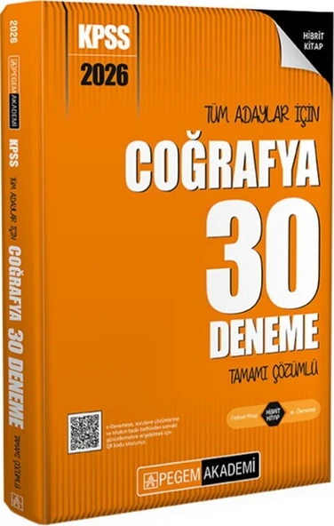 2026 KPSS Tüm Adaylar İçin Coğrafya 30 Deneme Tamamı Çözümlü Pegem Yayınları ürün görseli 1