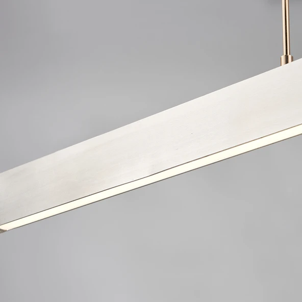 Apliqa Late Gri Sıralı Yemek Masası Üstü 30 Watt Modern Sarkıt Salon Led Avize - Resim 3