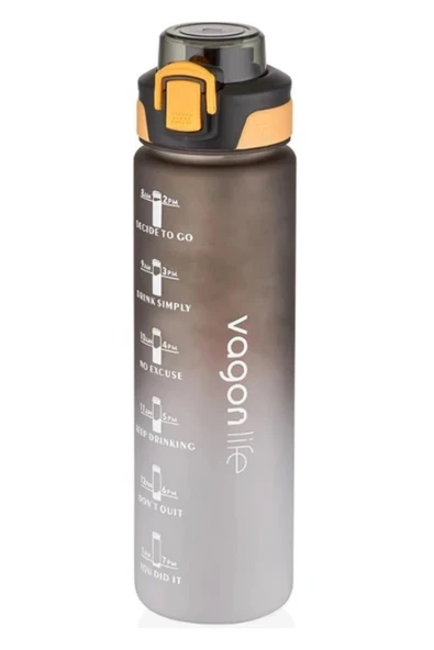 pipetli askılı 1000 ml suluk vagon plastic bottle matara 1 litre - 7