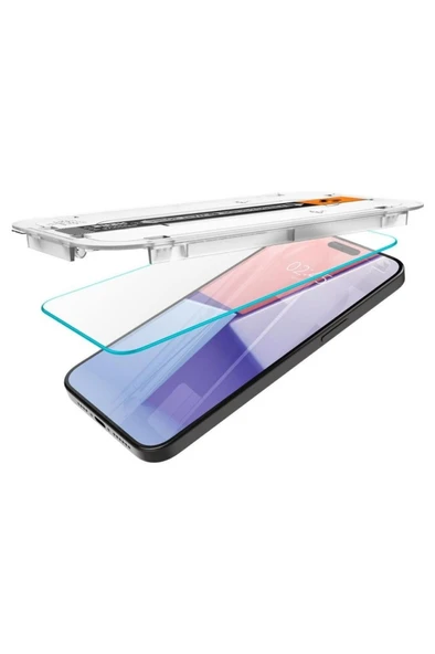 Spigen İphone 15 Pro Cam Ekran Koruyucu Kolay Kurulum Glas.tr Ez Fit Slim Hd (2 ADET) - 5
