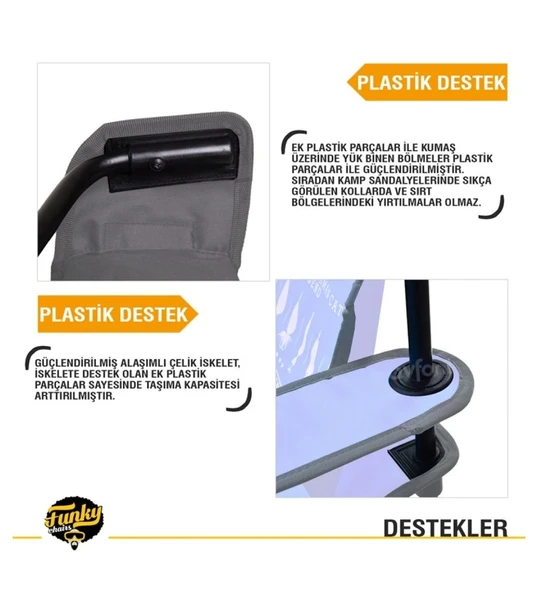 Cool Ice Siyah Lüks Kamp Sandalyesi - Resim 7