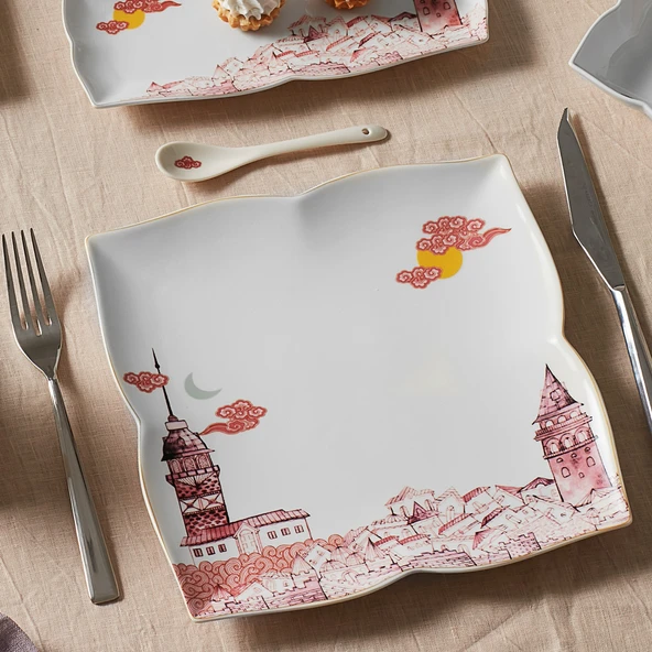 Karaca Sevda 32 Parça 6 Kişilik Kare Kahvaltı Takımı - 3