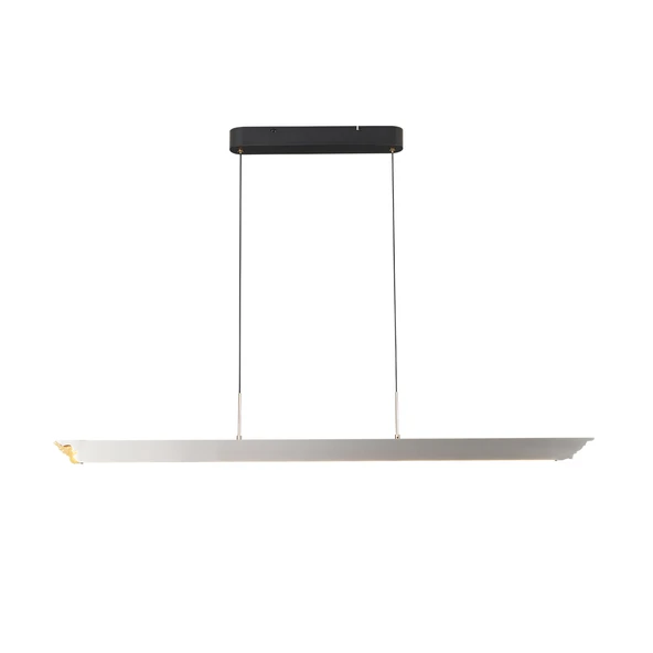 Apliqa Late Gri Sıralı Yemek Masası Üstü 30 Watt Modern Sarkıt Salon Led Avize - Resim 5