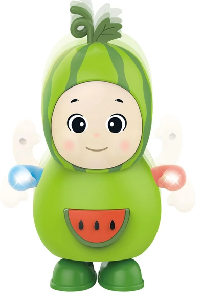 Işıklı ve Müzikli Danseden Karpuz Oyuncak – 17 cm, Minikler İçin Eğlencenin Adı! - 3