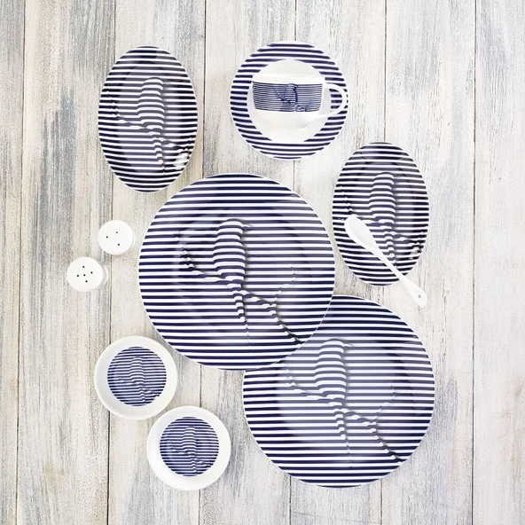 Emsan Denizci Kuş 3D 32 Parça 6 Kişilik Kahvaltı Takımı