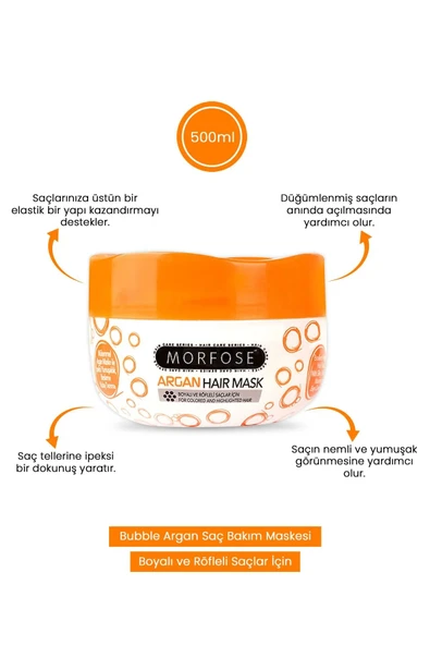 Argan Saç Maskesi 500 ML - Boyalı ve Röfleli Saçlar - mrfs - 3