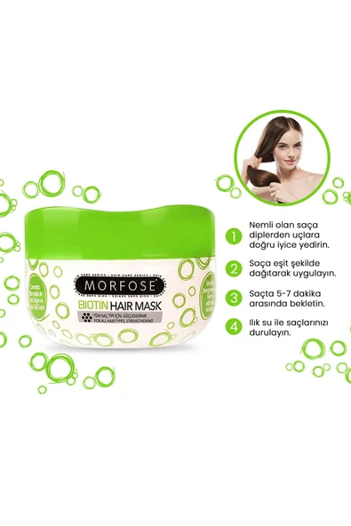 Biotin Saç Maskesi 500 ML - Gür ve Dolgun Saçlar - mrfs - 2
