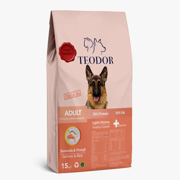 Adult Yüksek Enerjili Somonlu-Pirinçli Yetişkin Köpek Maması