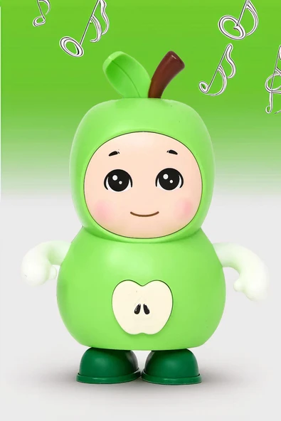 Işıklı ve Müzikli Danseden Elma Oyuncak – 17 cm, Minikler İçin Eğlencenin Adı! - 5
