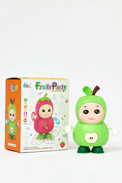 Işıklı ve Müzikli Danseden Elma Oyuncak – 17 cm, Minikler İçin Eğlencenin Adı! - 3