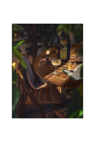Yemek Masası, Açık Kahverengi, 130 cm Balkon,Teras,Bahçe Masa Ahşap Yuvarlak - 3