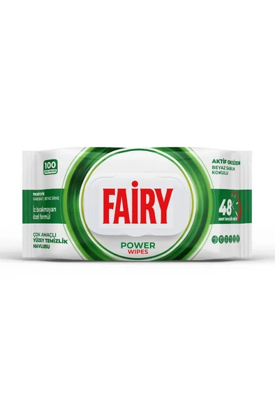 Fairy Power Wipes Yüzey Temizleme Mendili 100 Yaprak | Beyaz Sabun | Beyaz Sirke & Karbonat - 3