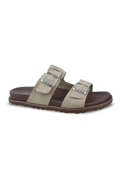 Ceyo 9989 Anatomik Taban Erkek Terlik Bej 40-45