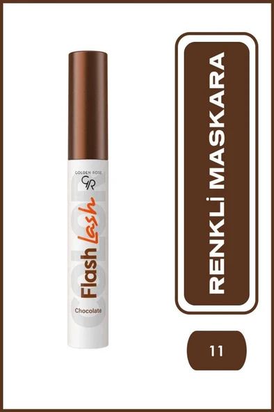 Golden Rose Flash Lash Colored Mascara No:11 Chocolate - Renkli Maskara-8691190553975