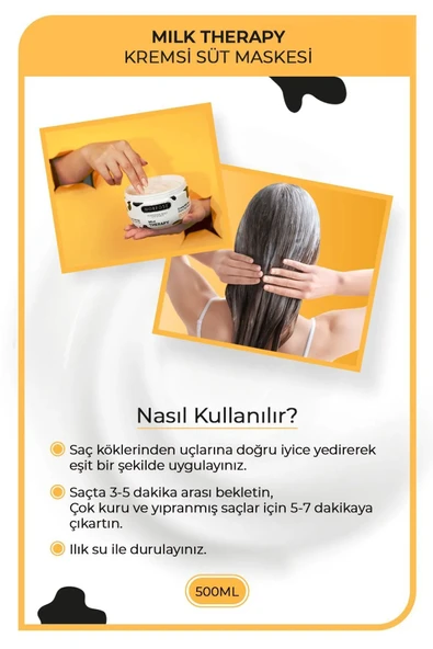 Milk Therapy Kremsi Süt Maskesi 500 ML - Bakım ve Canlılık - mrfs - 3