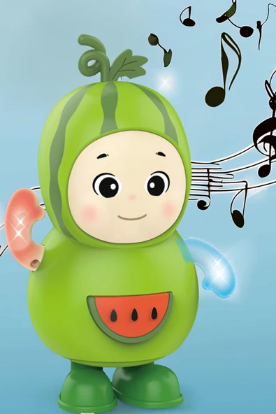 Işıklı ve Müzikli Danseden Karpuz Oyuncak – 17 cm, Minikler İçin Eğlencenin Adı! - 5