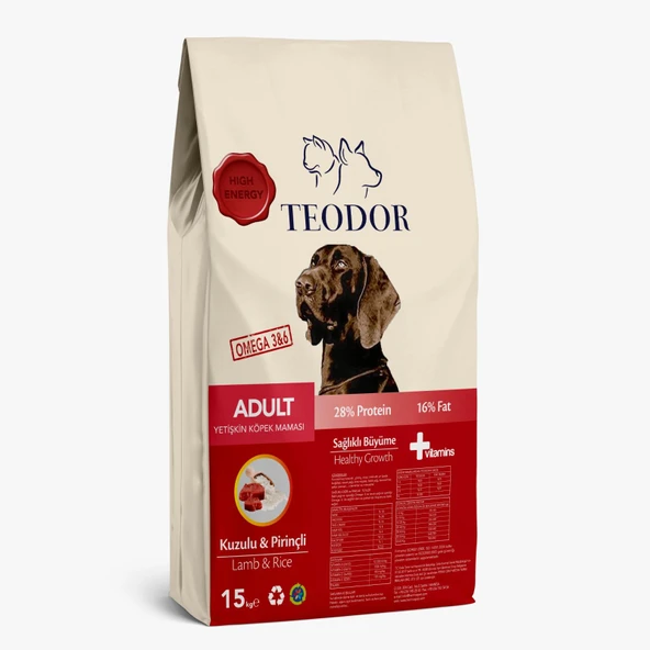 Adult Yüksek Enerjili Kuzulu-Pirinçli Köpek Maması