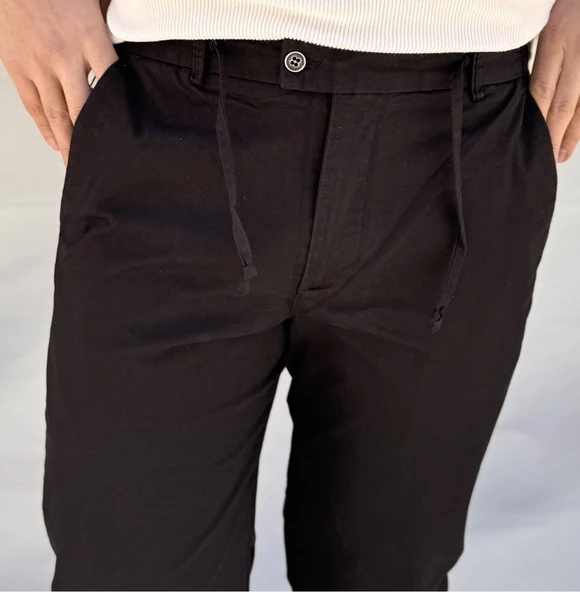 Bel Lastik İpli Arka Cep Kapaklı Jogger - 4