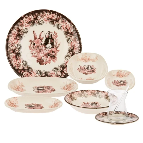 Emsan Bunny 32 Parça 6 Kişilik Kahvaltı Takımı