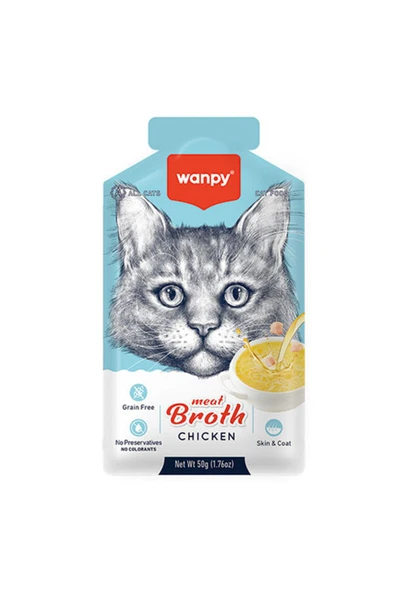 Wanpy Tavuk Etli Tahılsız Kedi Çorbası 50 gr