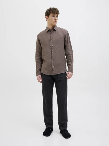 JACK JONES Keten Rahat Kesim Erkek Pantolon 12274977 - 5