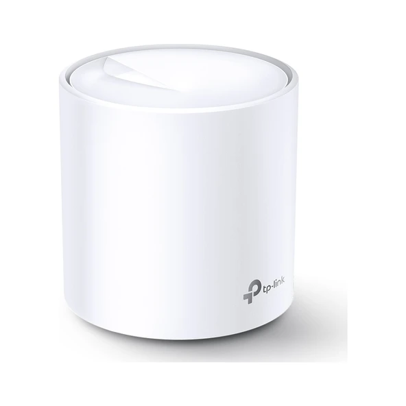 TP-Link Deco X60(1-pack), AX5400 Mbps, 1 GHz Dört Çekirdekli CPU, WPA3, OFDMA ve MU-MIMO, 150 Cihaza Kadar Bağlantı,  270 m²'ye Kadar Kapsama, Mobil Uygulama ile Kolay Kurulum, Wi-Fi 6 Mesh Sistemi