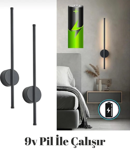 Pilli 70cm Duvar Aplik Günışığı 3000k (1 ADET) - 2