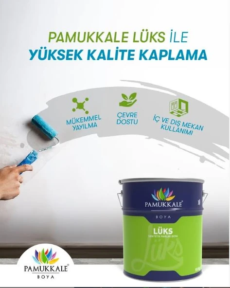 Pamukkale Lüks Parlak Sentetik Yağlı Boya 5 Lt Siyah - 2