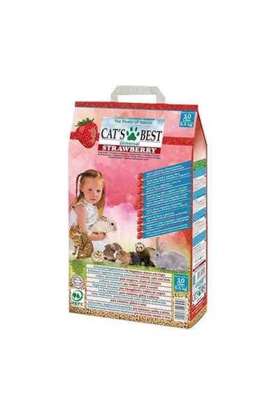 Cats Best Universal Çilekli Kedi Kuş Kemirgen Kumu 10 Lt 5,5 Kg