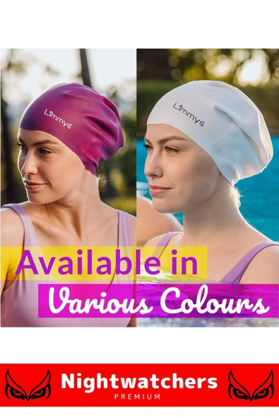 Premium Seri Su Geçirmez Silikon Yüzücü Havuz Deniz Bonesi Elastik Yüzme Şapkası 2'li Set - Resim 4