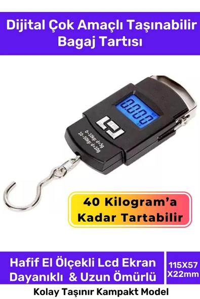 Lcd Ekran Seyahat Bavul Ağırlık Tartı Dijital Çok Amaçlı Taşınabilir El Ölçekli Bagaj Tartısı