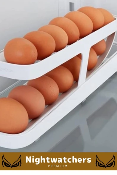 Deluxe Buzdolabı Plastik 2 Katlı Kullanışlı Pratik Raf Düzenleyici Yeni Nesil Yumurta Standı 2 Adet - 4