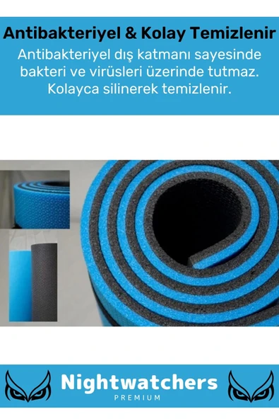 Premium Su Geçirmez Konforlu Taşıma Askılı Çift Taraflı Zemin Çadır Uyku Kamp Matı Yer Minderi 16mm - 6