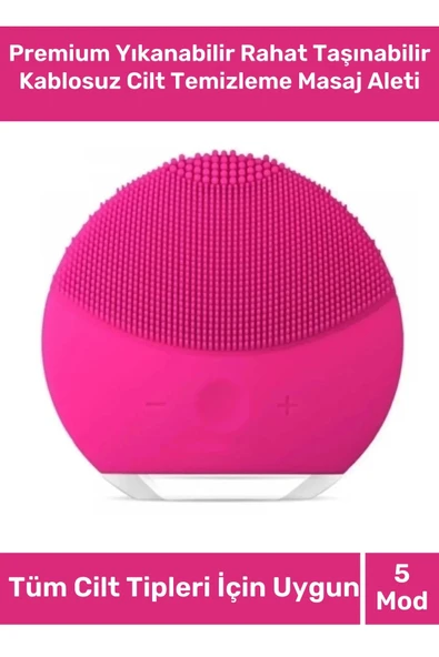 Lüks 5 Farklı Mod Tüm Cilt Tiplerine Uygun Yıkanabilir Şarjlı Kablosuz Cilt Temizleme Masaj Aleti