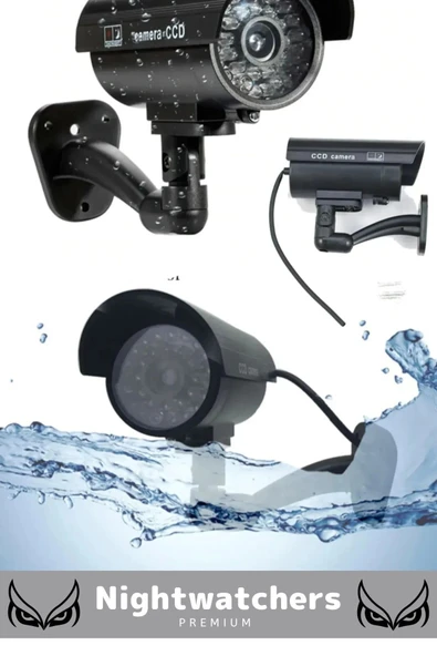 Lüks Ev Apartman Bahçe İş Yeri Gece Görüşlü Pilli Ledli Caydırıcı Oyuncak Güvenlik Kamerası 2'li Set - 5