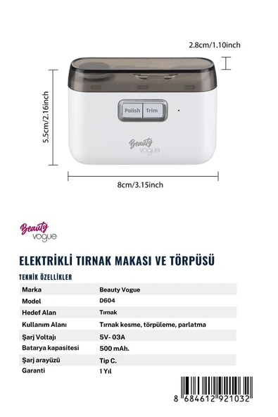Şarzlı Tırnak Makası ve Törpüsü - 8